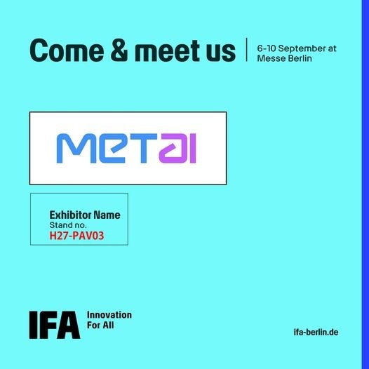 24.08.30 - ¡Una nueva era #ConIA! MetAI presenta cuatro innovadores servicios de IA ~ primera presencia internacional en el stand de Tokio en IFA, y primera participación en el Tokyo Game Show ~