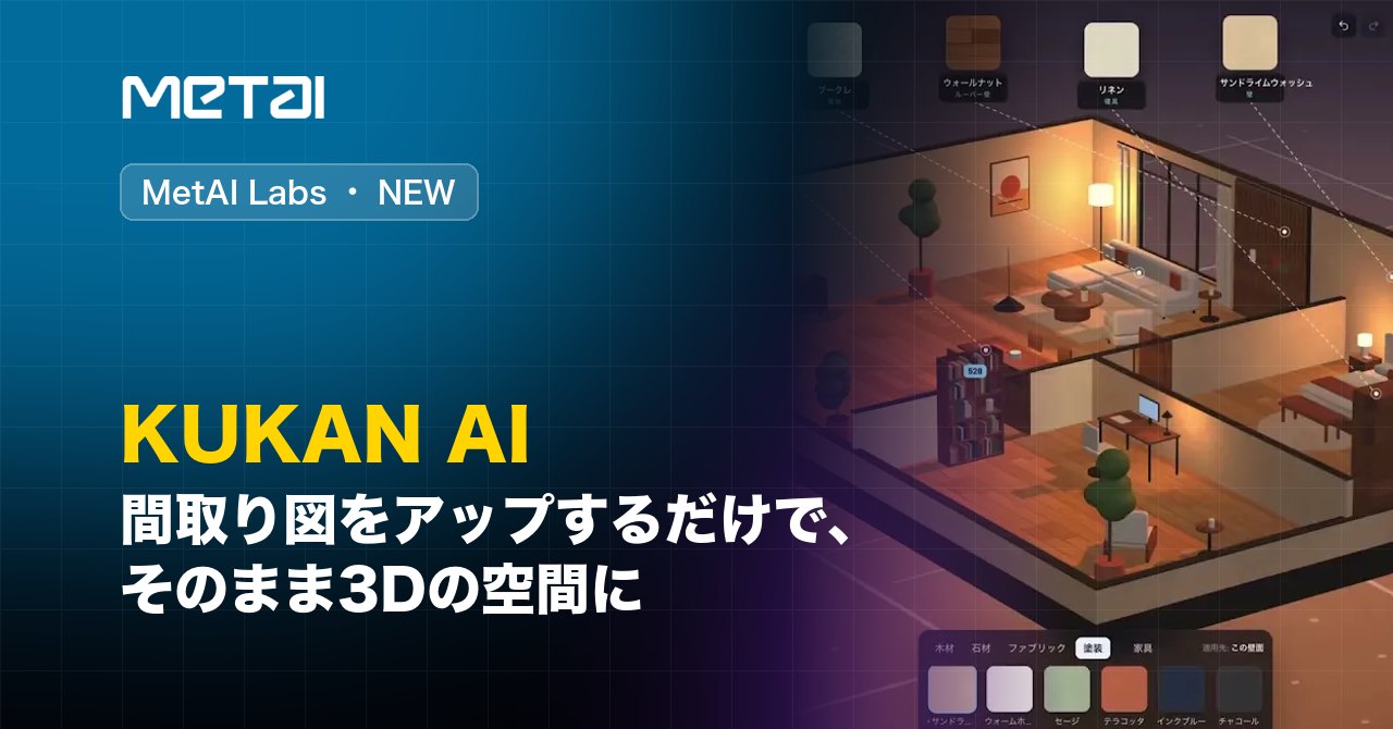 26.10.14 - Novedad de MetAI Labs: KUKAN AI. Suba un plano y obtenga un espacio 3D
